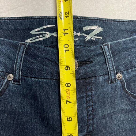 Seven7 Women's Tummy-Less Slimmer Skinny Stretch Mid Rise Blue Jeans Size 12 NWT - Picture 10 of 12